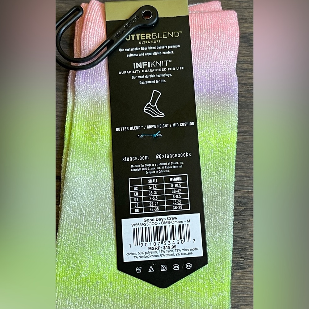 Stance Women’s Good Days Crew Socks Size M 8-10.5 - NWT - Picture 6 of 6